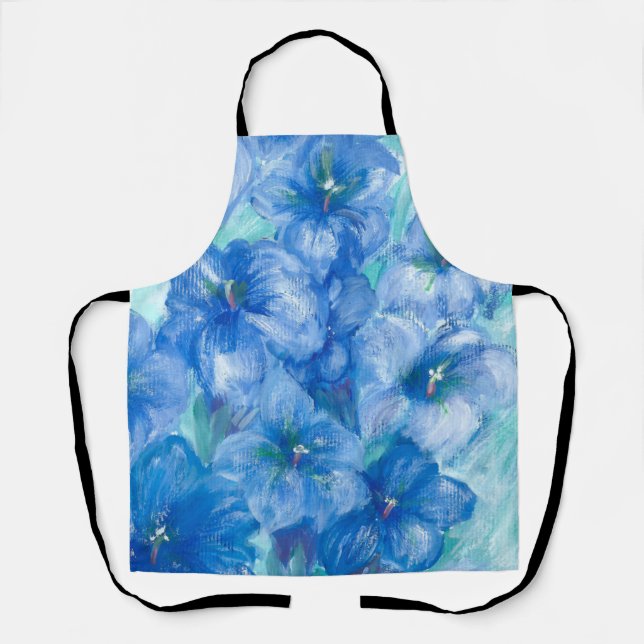 Tablier Blue Gentian Mountain Fleur sauvage Chef parfumé (Recto)
