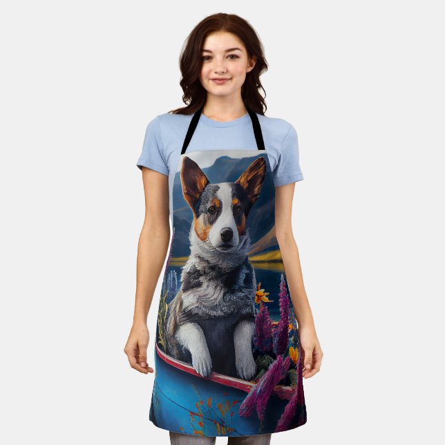 Tablier Blue Heeler sur une pagaie : une aventure Pittores (Porté)