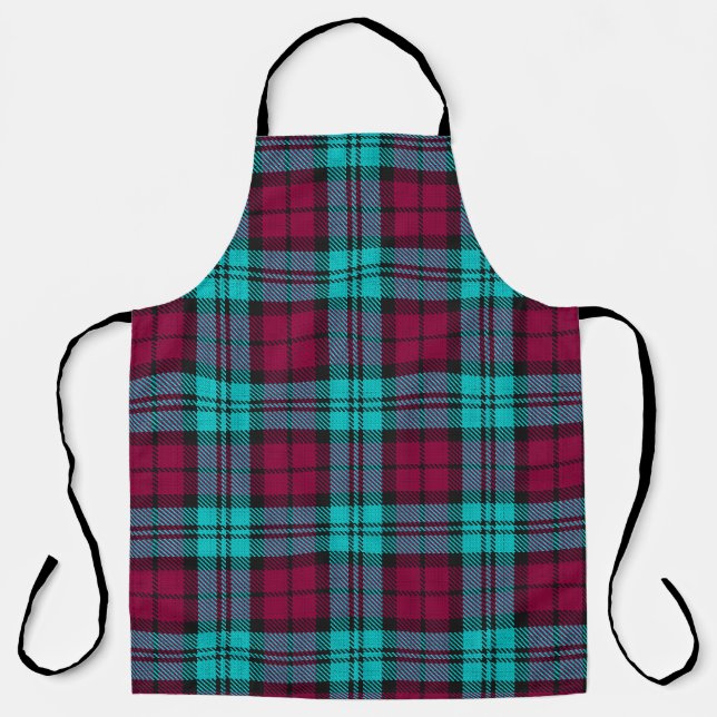 Tablier Blue Red Campbell Tartan Blackwatch Plaid (Recto)