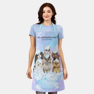 Tablier Blue Wash Pet Grooming Chiens Chats Spa