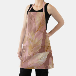 Tablier Blush Pink Gold Boho Modern Leaves Collection