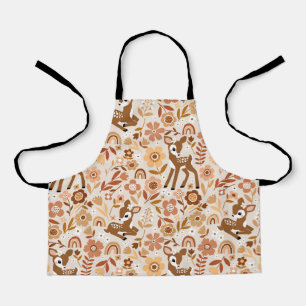 Tablier Boeuf mignon cerf modèle floral