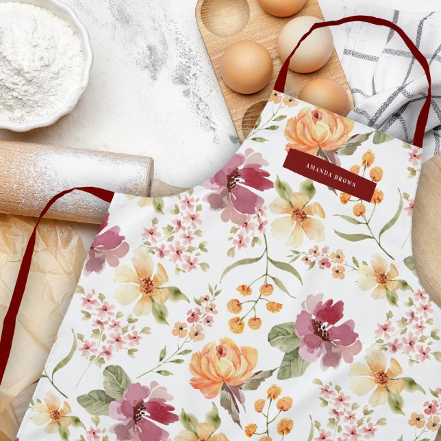 Tablier Bohème Fleur sauvage Floral Grace Chic tendance (Créateur téléchargé)