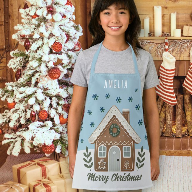 Tablier Boho Cookie House Snowflakes Famille Petite Christ (Créateur téléchargé)