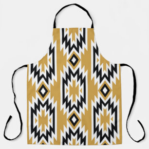 Tablier Boho ethnique : motif géométrique vintage.