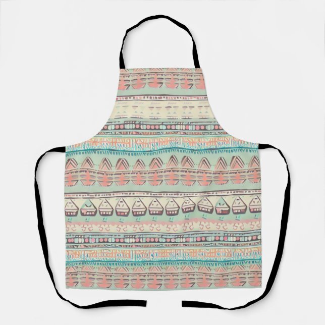 Tablier Boho fun à motif (Recto)