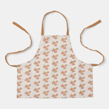 Boho Orange Fleurs Enfants Apron