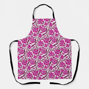 Tablier Boho Purple Abstrait motif floral