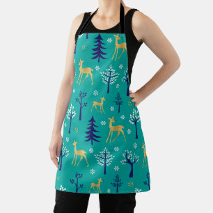 Tablier Boho Trees Gold Deers Moderne