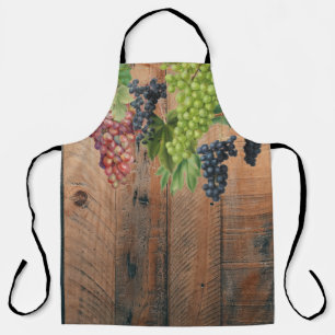 Tablier Bois et raisins rustiques