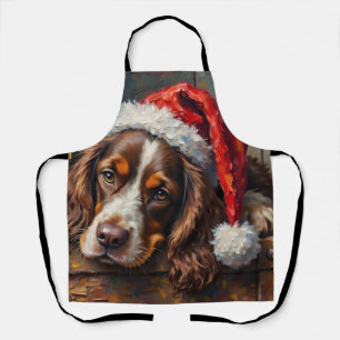 Tablier Boîte à jouets de Noël vintage pour chien Cocker S