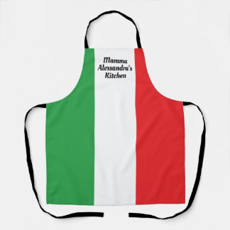 Tablier Bold Italian Flag of Italy Personalized Apron