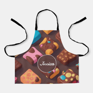 Tablier Bonbons en coton Mosaïque coloré Motif personnalis
