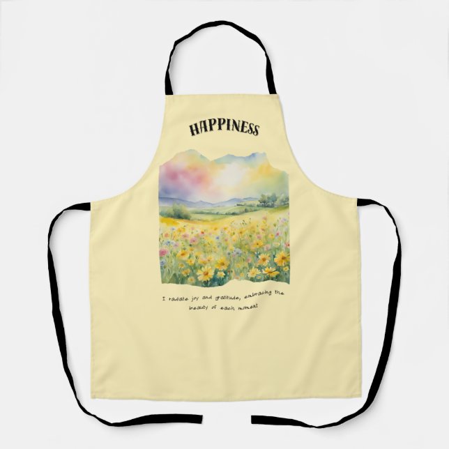 Tablier Bonheur Affirmation positive (Recto)