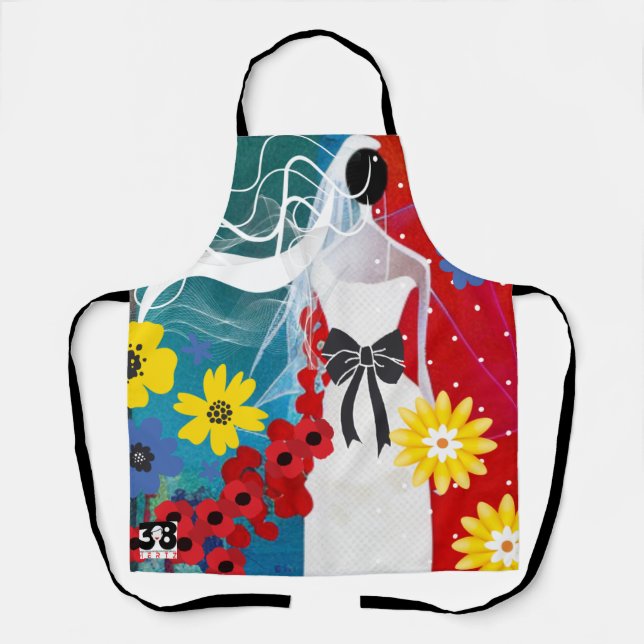 Tablier Bonheur de mariée (Recto)