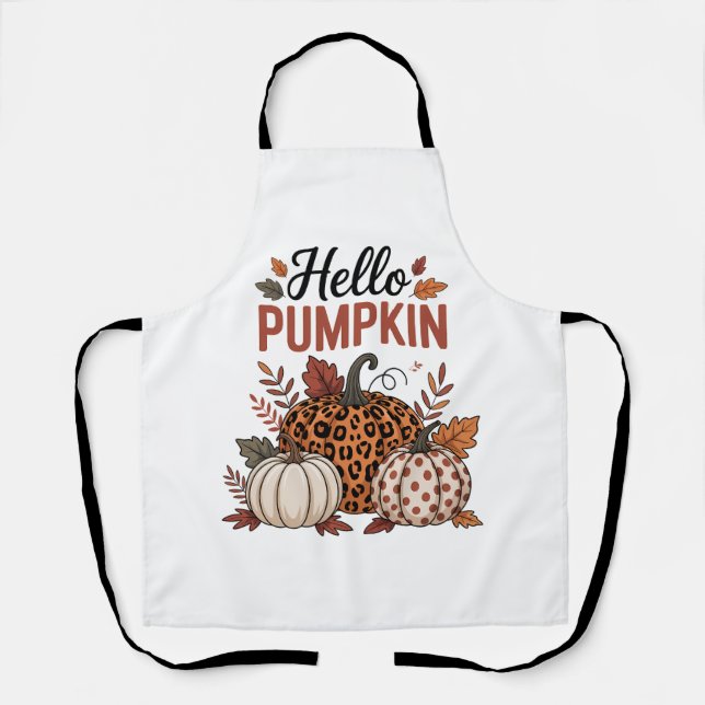 Tablier Bonjour Citrouille Automne automne (Recto)