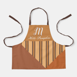 Tablier Bonjour Citrouille Monogramme Facultatif Nom Autom