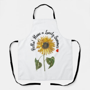 Tablier Bonjour ! Profitez d'un été agréable - tournesol V