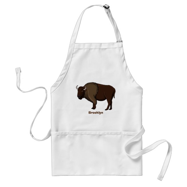 Tablier Bonne illustration de bison américain (Devant)