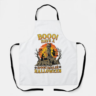 Tablier Booo Spooktacular Halloween Sorcière Chaudron Chât