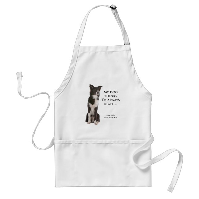 Tablier Bordure Collie / Femme Barbeque Apron (Devant)