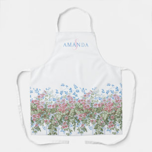 Tablier Bordure de Fleur sauvage de couleur d'eau douce pe