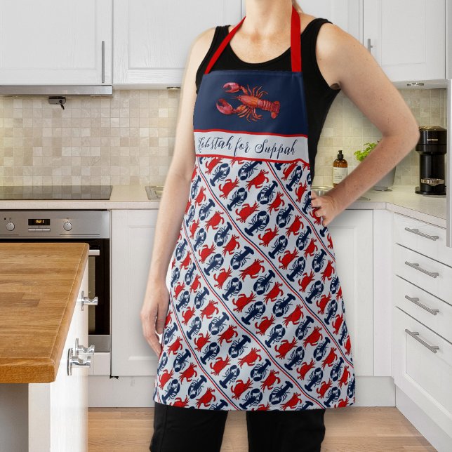Tablier Boston Accent Lobstah pour Suppah Bib Apron (Créateur téléchargé)