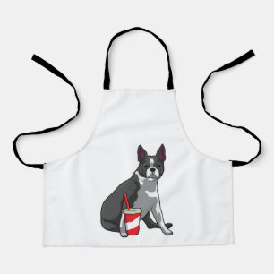 Tablier Boston Terrier avec boisson