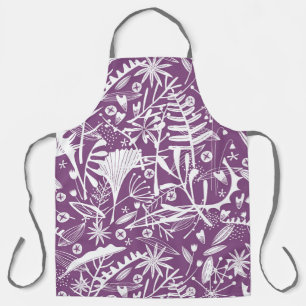 Tablier Botanique moderne violet