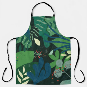 Tablier Botanique verte : Illustration Feuille tropicale