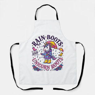 Tablier Bottes de pluie licorne et maillot commercial Lico
