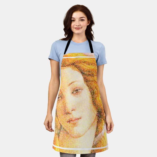 Tablier Botticelli Venus Pixel Art Apron (Porté)
