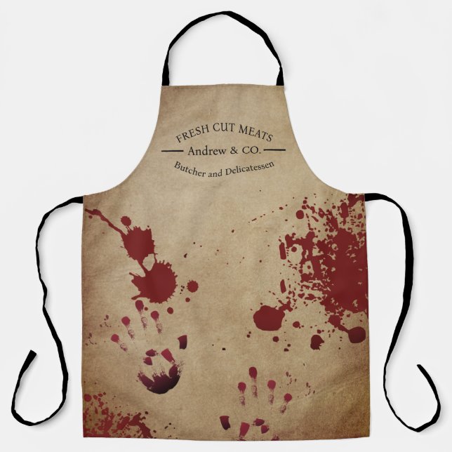 Tablier Boucher personnalisé déplaisant (Recto)