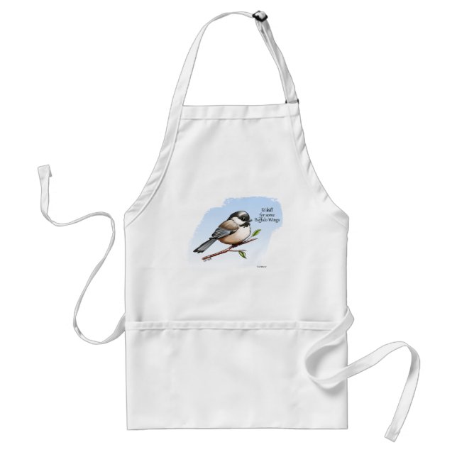 Tablier BOUFFÉE DE CHICKADEE AILES de Jeff Willis Art (Devant)
