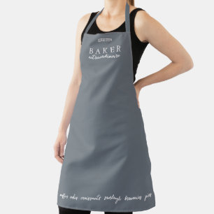 Tablier Boulanger Extraordinaire Personnalisé Grand Gris