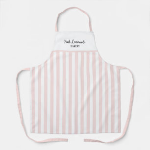 Tablier Boulangerie à rayures roses et blanches Boulangeri