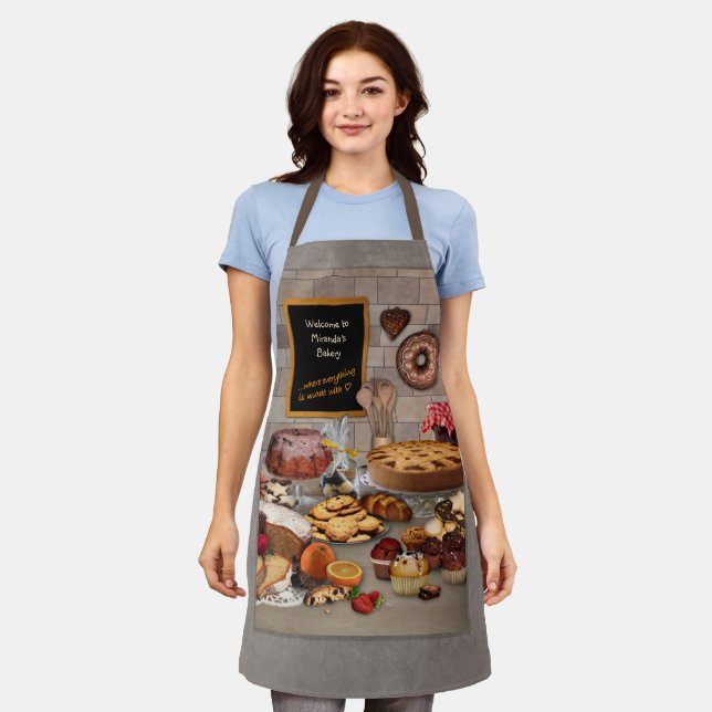 Tablier Boulangerie Apron avec votre nom sur le tableau de (Porté)