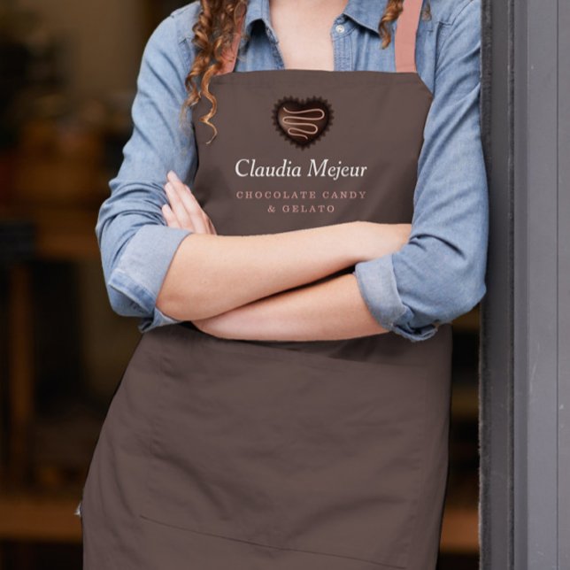 Tablier Boulangerie au chocolat Brown moderne (Créateur téléchargé)