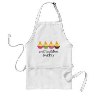 Tablier Boulangerie colorée de gâteaux orange Apron person