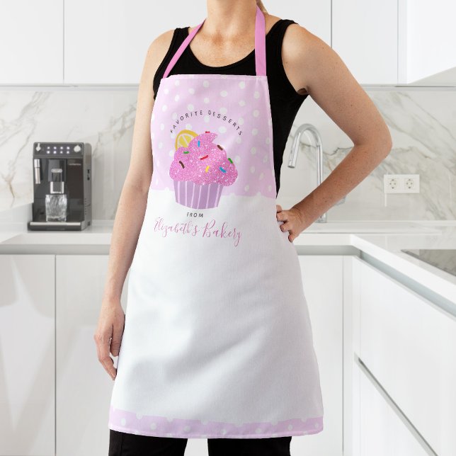 Tablier Boulangerie de Cupcake Rose Douce Cute Amusante De (Créateur téléchargé)
