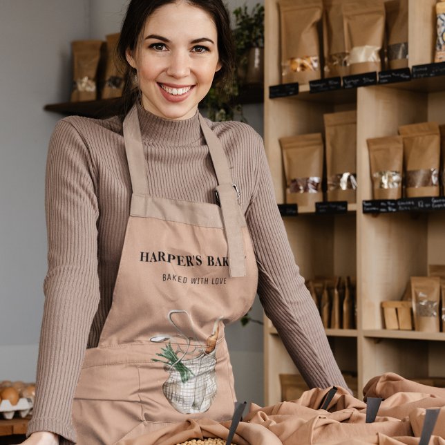 Tablier Boulangerie fraîche moderne Professionnel Logo Ent (Créateur téléchargé)