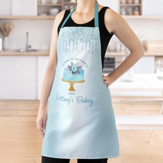 Tablier Boulangerie Gâteau Turquoise Pâtisserie Parties sc (Créateur téléchargé)
