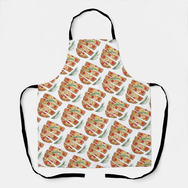 Tablier Boulangerie italienne Focaccia Huile d'olive Pain  (Recto)