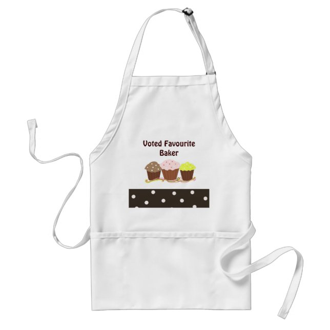 Tablier Boulangerie préférée - Trio de Cupcakes (Devant)