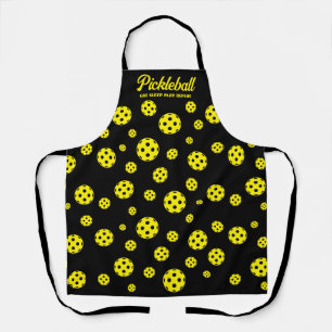 Tablier Boule de pickle jaune amusant tout-en-un imprimé B