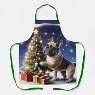 Tablier Bouledogue français sapin de Noël Bulldog