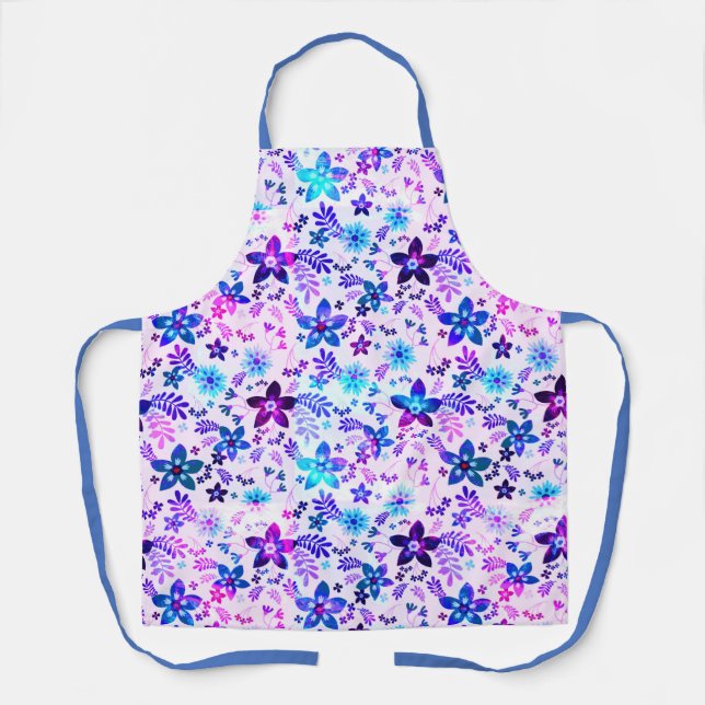 Tablier Bouquet de fleurs de printemps - Fleur Edelweiss g (Recto)