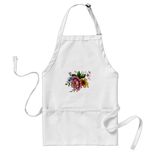 Tablier Bouquet de tasses à thé  (Devant)