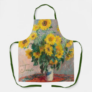 Tablier Bouquet de tournesols par Monet Art impressionnist