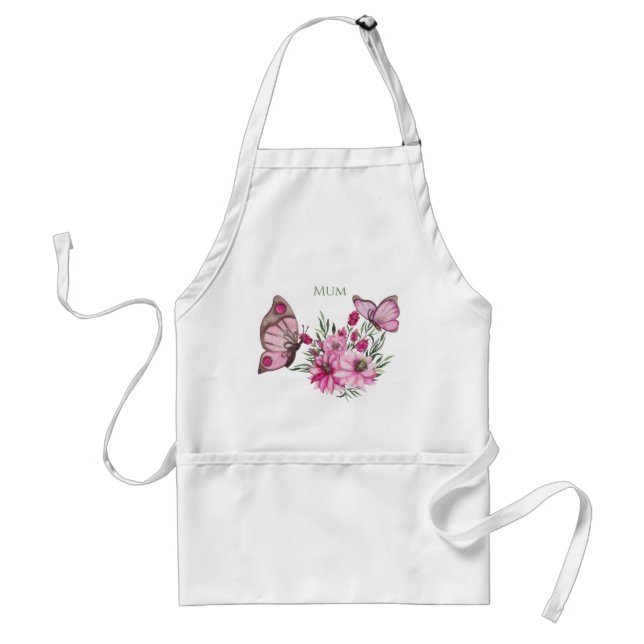 Tablier Bouquet rose (Devant)